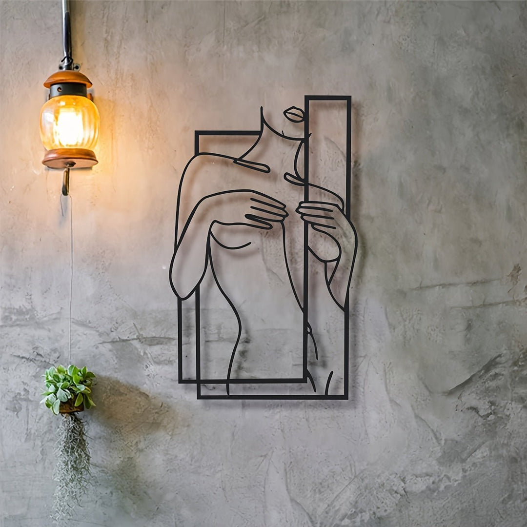 Modern Minimalist Metal Wall Decoration - Stylish Bedroom Art-Orizon Depot