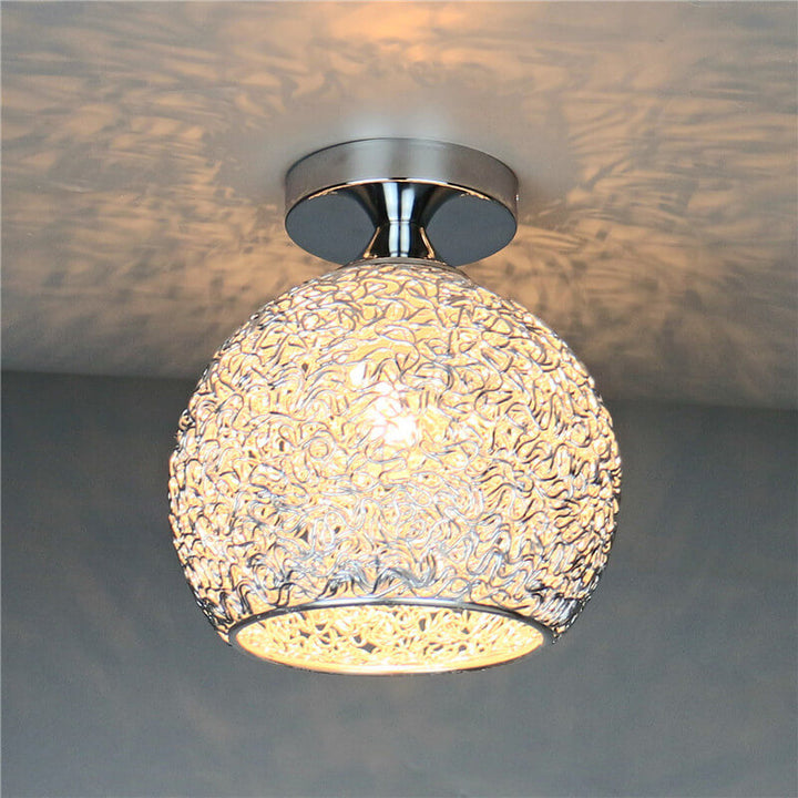 Modern Colorful 1-Light Dome Semi-Flush Mount Ceiling Lamp-Orizon Depot