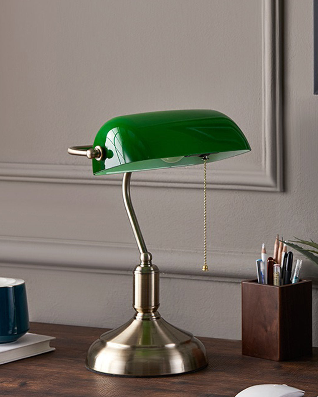 Classic Banker Desk Lamp - Elegant Lighting for Home or Office-Orizon Depot