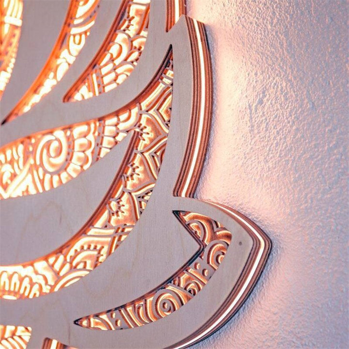 Spiritual Lotus Decorative Wall Lamp for Tranquil Ambiance-Orizon Depot