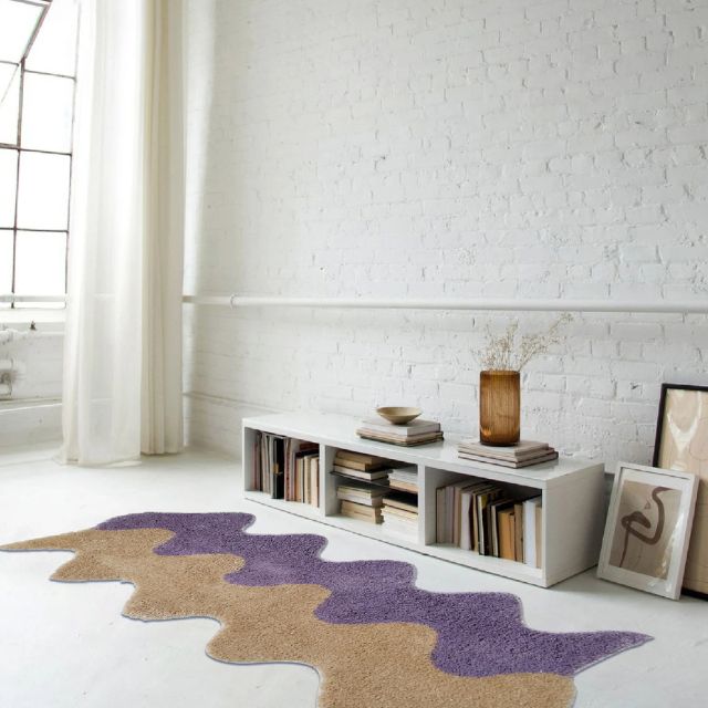 Abstract Color Block Cotton-Polyester Rug for Modern Home Decor-Orizon Depot