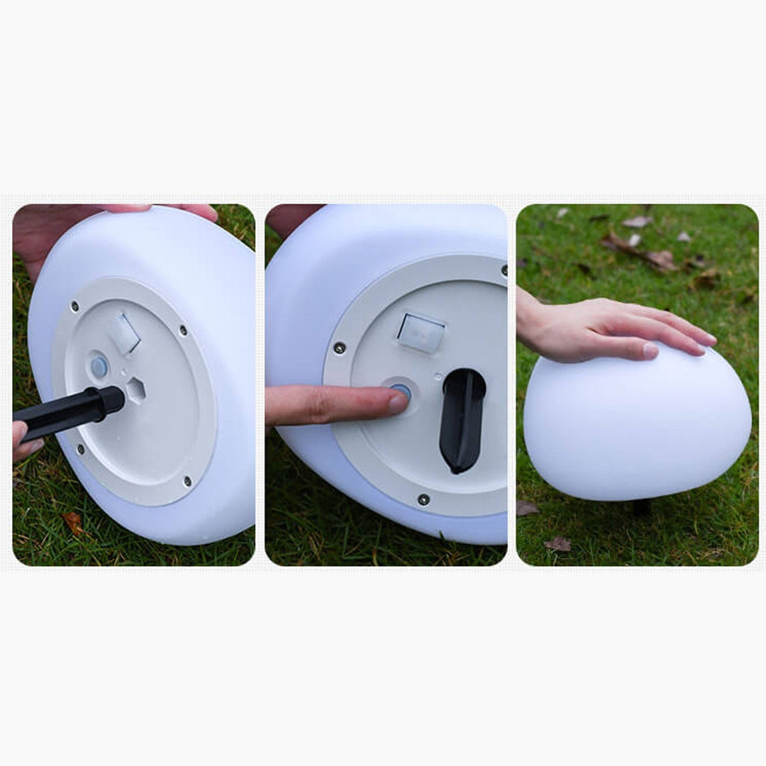 Solar Waterproof PE Spherical LED Lawn Light For Outdoor-Orizon Depot