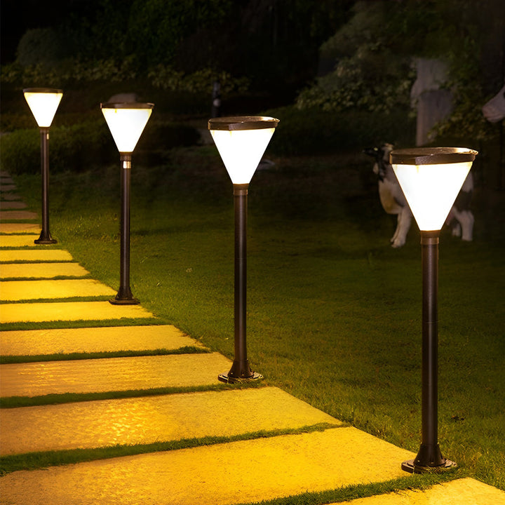 Eco-Friendly Cone Solar Path Light - Modern LED Outdoor Illumination