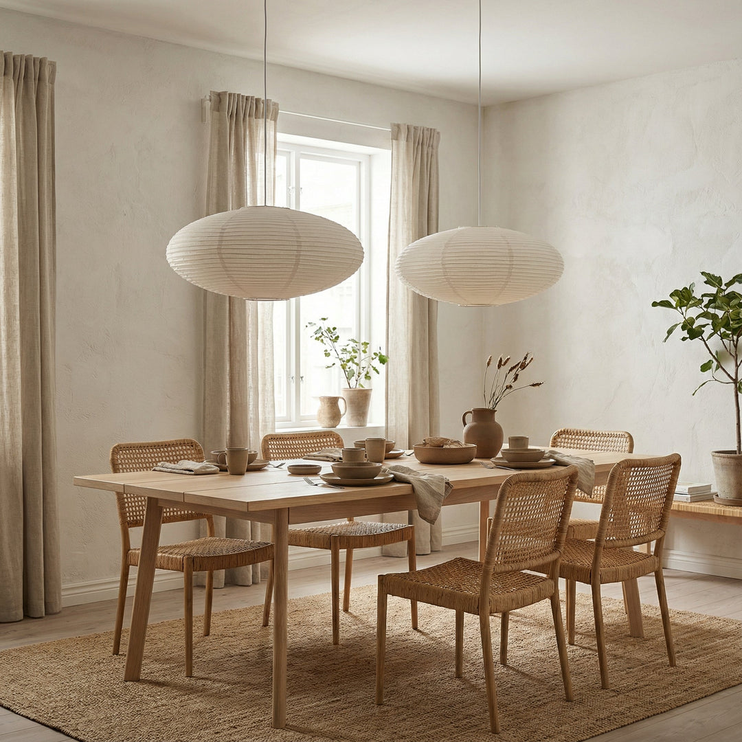 Japanese Wabi-Sabi Paper Pendant Lamp-Orizon Depot