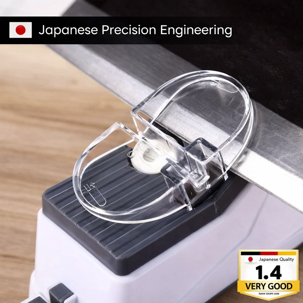Two-Stage Knife Sharpener with Stable Guide Slots for Better Cutting