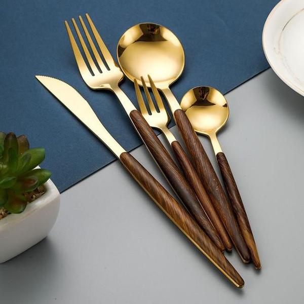 Wooden Handle Cutlery Set for Elegant Dining Experience-Orizon Depot