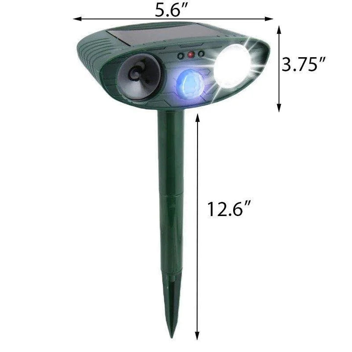Solar-Powered Ultrasonic Chipmunk Repeller - Eliminate Chipmunks Fast