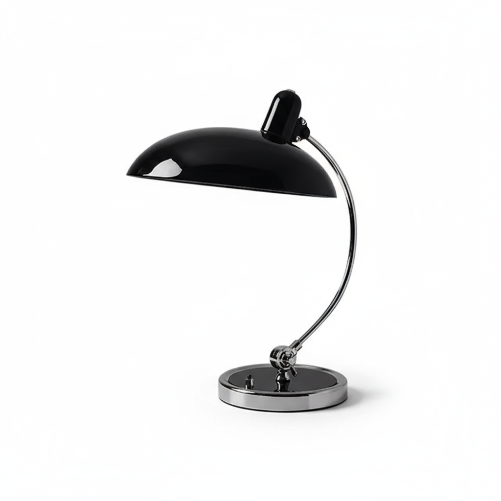 Scandi-Inspired Table Lamp | Curved Metal Design for Modern Decor