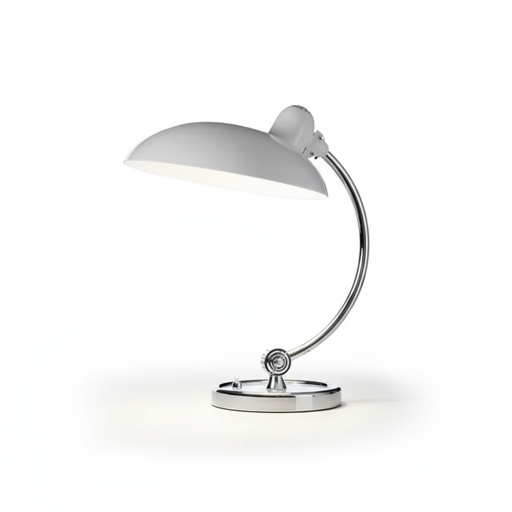 Scandi-Inspired Table Lamp | Curved Metal Design for Modern Decor
