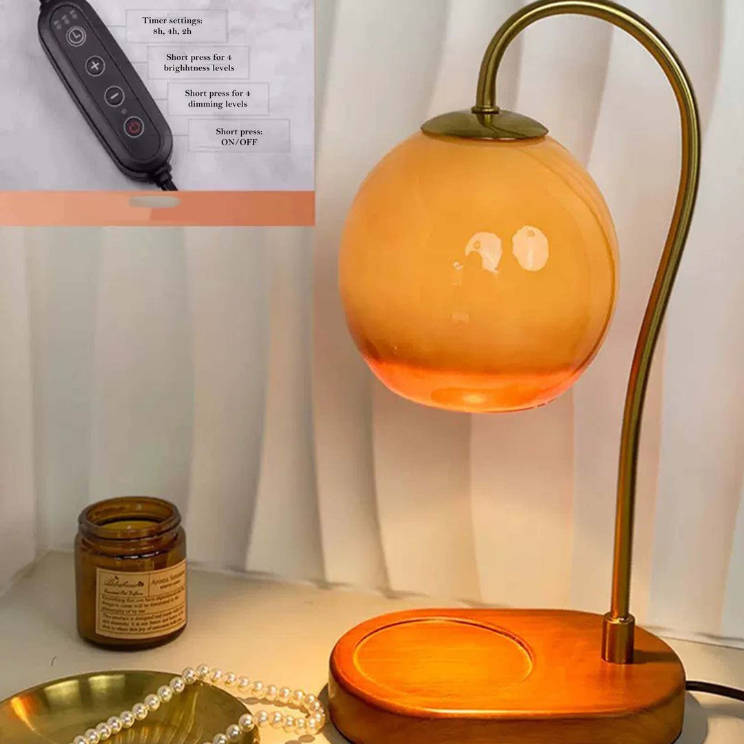 Adjustable Flameless Wax Melting Table Lamp with Candle Warmer-Orizon Depot