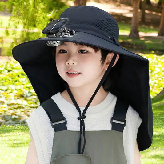 Adjustable Solar Fan Hat for Kids-Orizon Depot