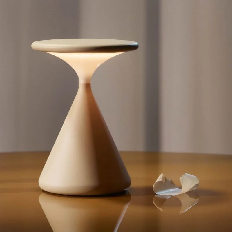Cordless LED Table Lamp – Rechargeable, Dimmable, Modern Hourglass Design-Orizon Depot