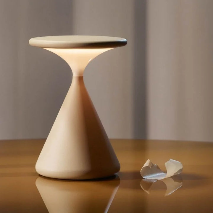 Cordless LED Table Lamp – Rechargeable, Dimmable, Modern Hourglass Design-Orizon Depot