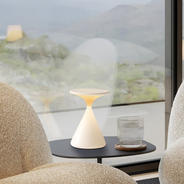 Cordless LED Table Lamp – Rechargeable, Dimmable, Modern Hourglass Design-Orizon Depot