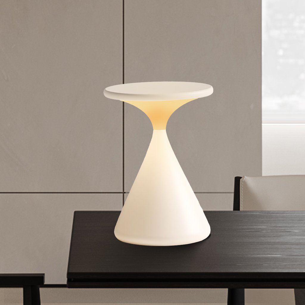 Cordless LED Table Lamp – Rechargeable, Dimmable, Modern Hourglass Design-Orizon Depot
