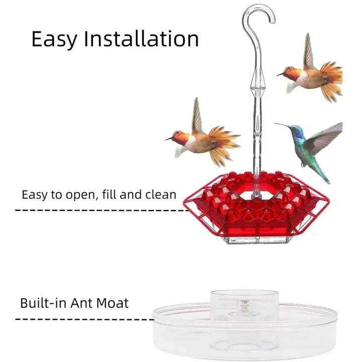 Ant-Proof Hummingbird Feeder with Outdoor Hanging Perch-Orizon Depot