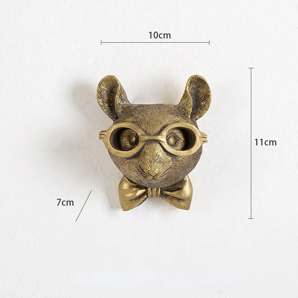 Antique Bronze Resin Deer Head Wall Hook for Decorative Storage-Orizon Depot