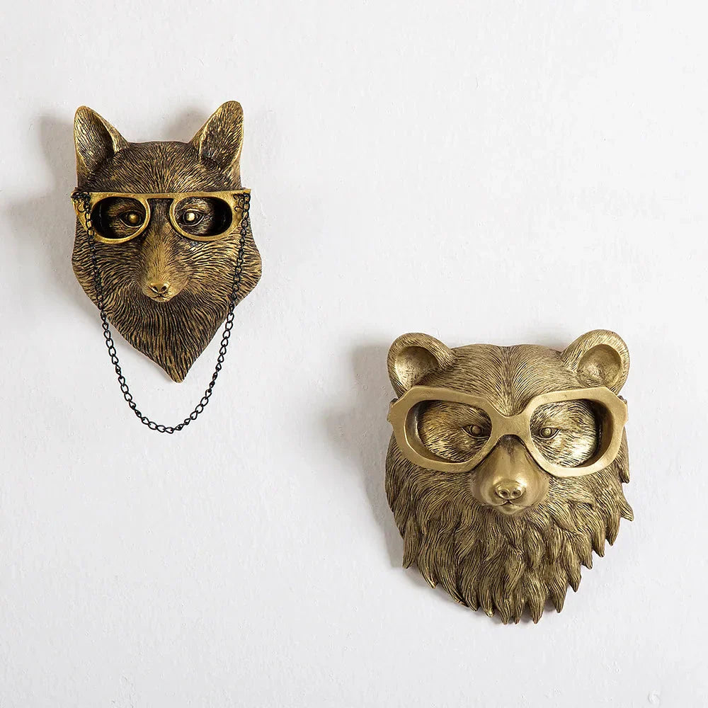 Antique Bronze Resin Deer Head Wall Hook for Decorative Storage-Orizon Depot
