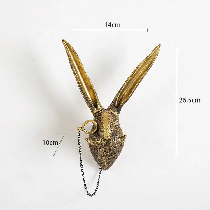 Antique Bronze Resin Deer Head Wall Hook for Decorative Storage-Orizon Depot