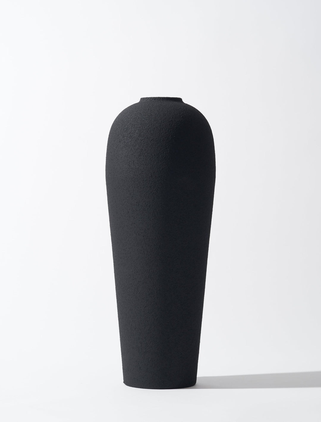 Structured Black Vase - Modern Home Decor Accent-Orizon Depot