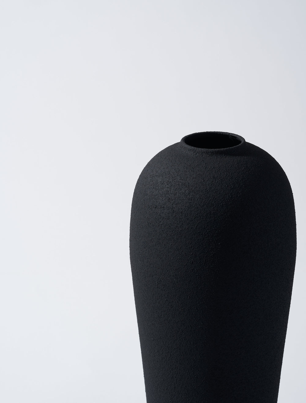 Structured Black Vase - Modern Home Decor Accent-Orizon Depot