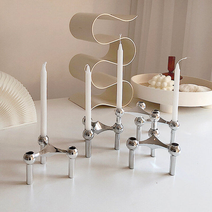 Artistic Metal Candle Holder for Elegant Home Décor-Orizon Depot