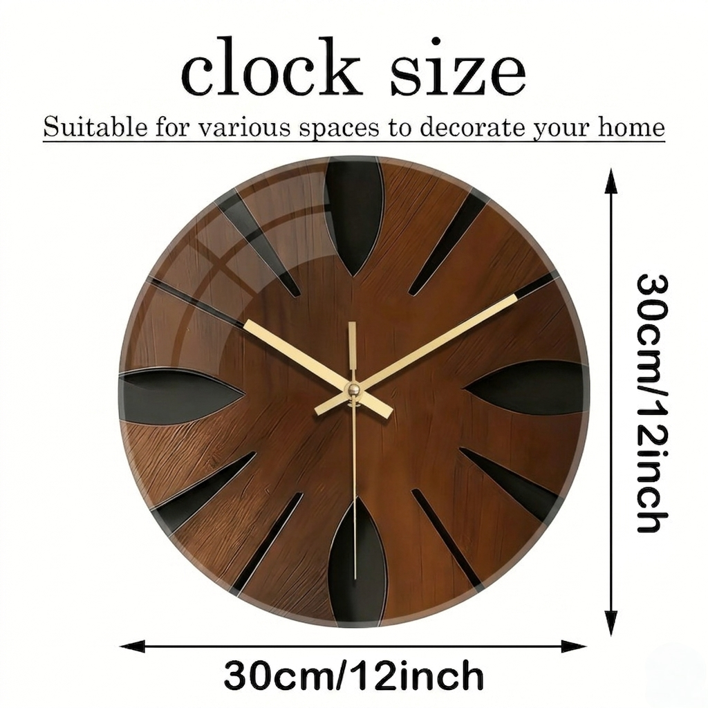 Elegant Silent Wooden Wall Clock for Stylish Home Décor