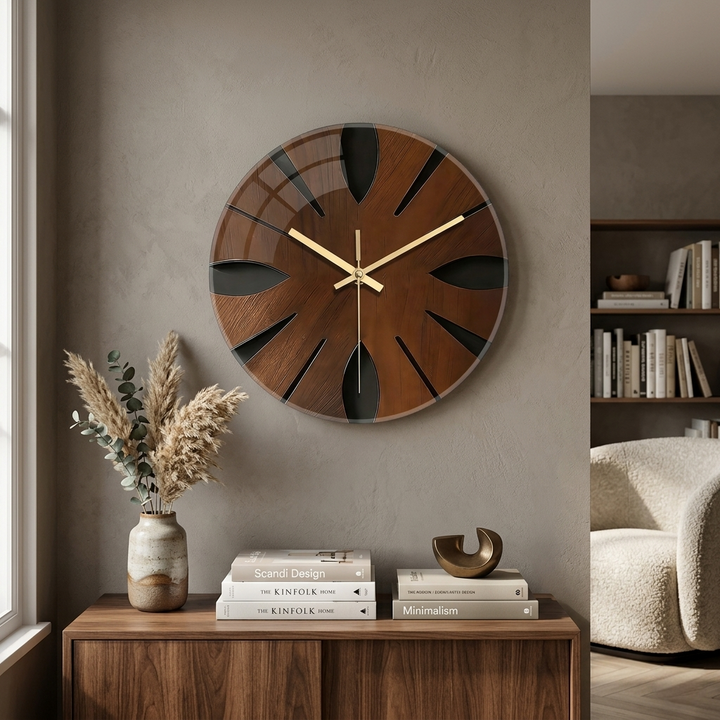 Elegant Silent Wooden Wall Clock for Stylish Home Décor