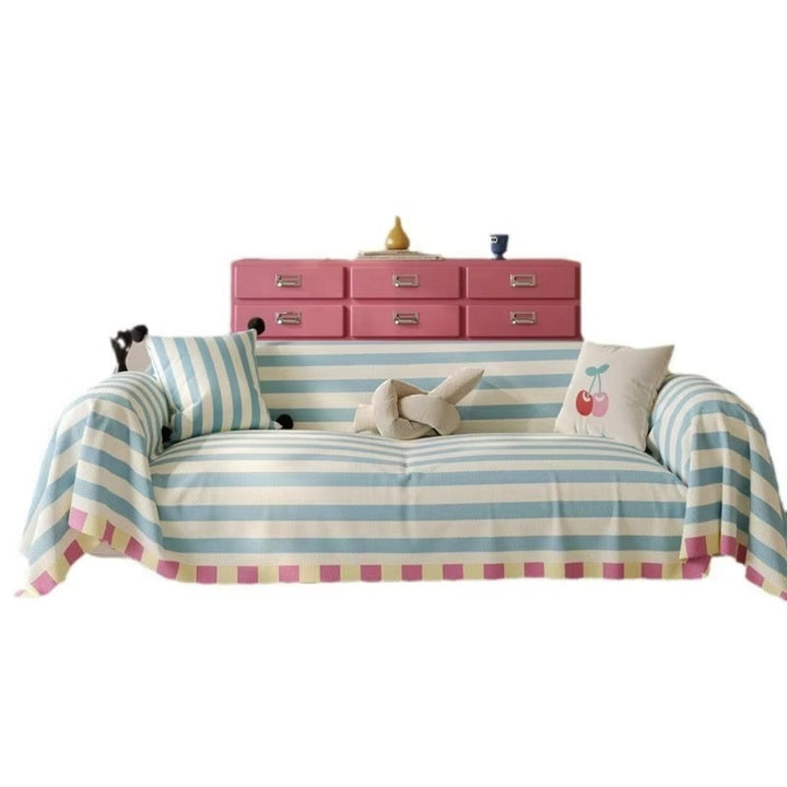 Pastel Striped Sofa Cover for Stylish Home Decor-Orizon Depot