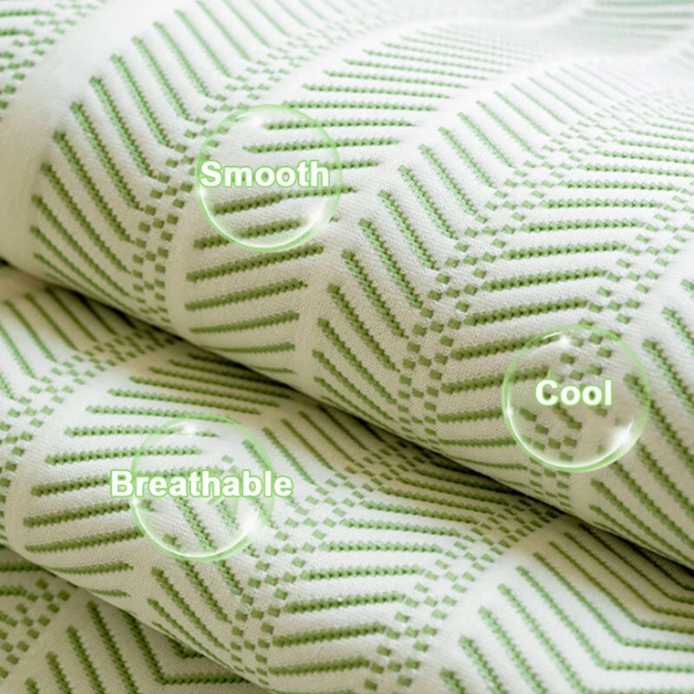 Herringbone Sofa Cover with Scalloped Edge Trim for Stylish Protection-Orizon Depot