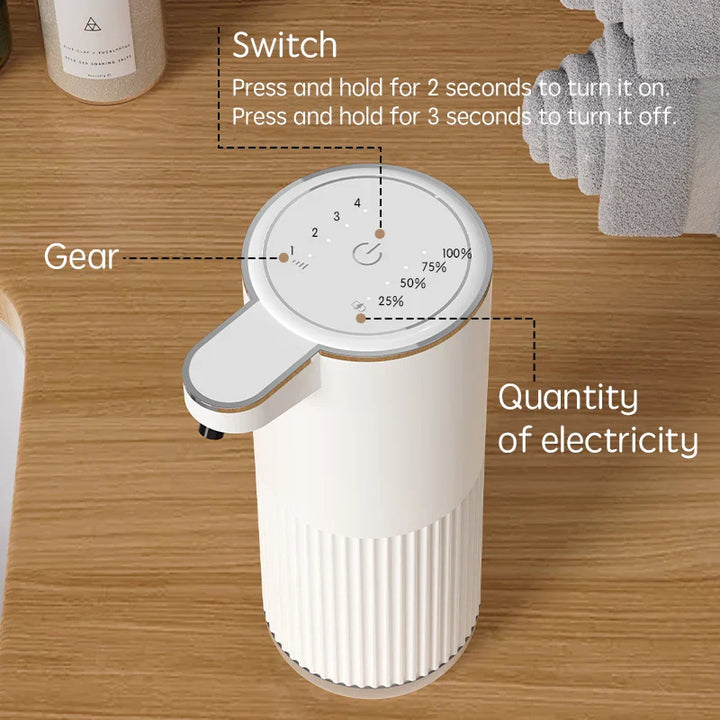 Automatic 360ML Foam Liquid Soap Dispenser in White-Orizon Depot