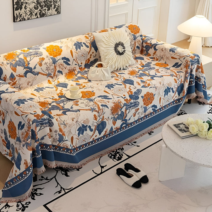 Autumn Vines Jacquard Sofa Cover for Stylish Home Decor-Orizon Depot