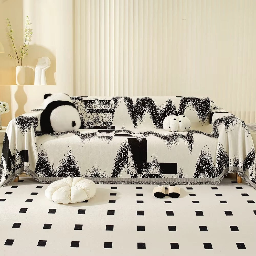 Avant-Garde Abstract Chenille Sofa Cover for Stylish Home Decor-Orizon Depot