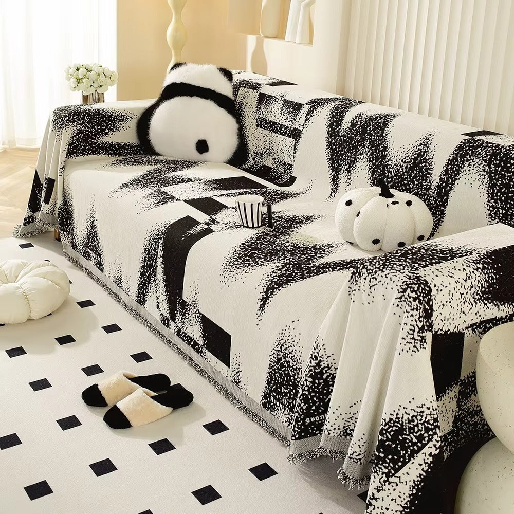 Avant-Garde Abstract Chenille Sofa Cover for Stylish Home Decor-Orizon Depot
