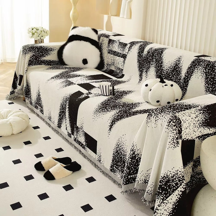 Avant-Garde Abstract Chenille Sofa Cover for Stylish Home Decor-Orizon Depot