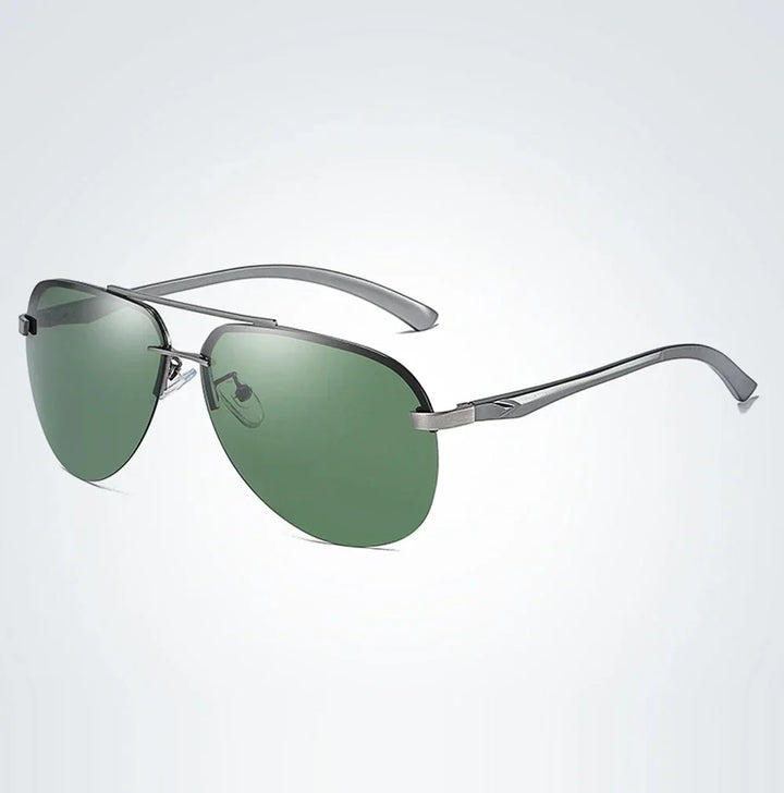 Aviator Sunglasses with Metal Frame and Mirror Lens-Orizon Depot
