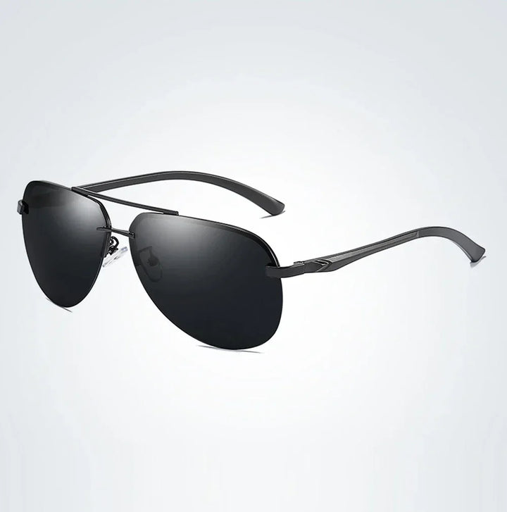 Aviator Sunglasses with Metal Frame and Mirror Lens-Orizon Depot