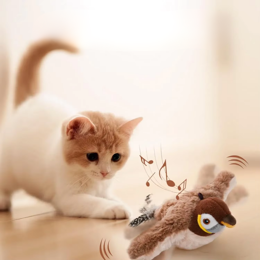 Interactive Fluttering Bird Cat Toy for Engaging Playtime