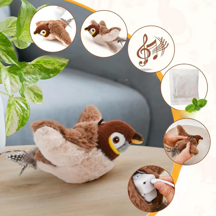 Interactive Fluttering Bird Cat Toy for Engaging Playtime