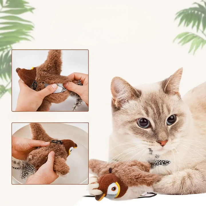 Interactive Fluttering Bird Cat Toy for Engaging Playtime