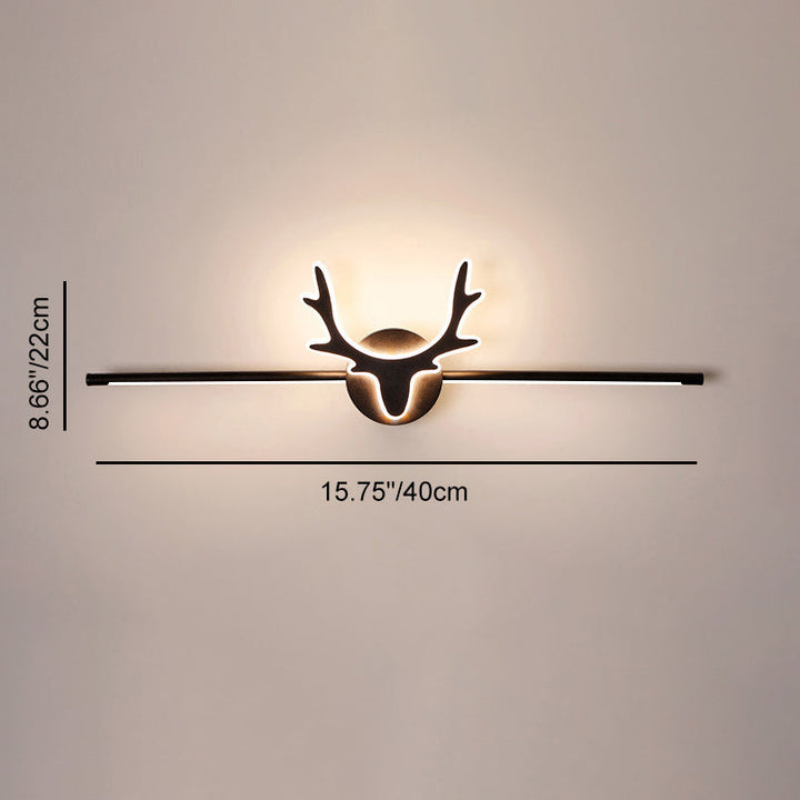 Contemporary Scandinavian Deer Design Iron Acrylic LED Vanity Wall Sconce Lamp for Bathroom Mirror-Orizon Depot