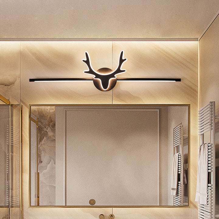 Contemporary Scandinavian Deer Design Iron Acrylic LED Vanity Wall Sconce Lamp for Bathroom Mirror-Orizon Depot