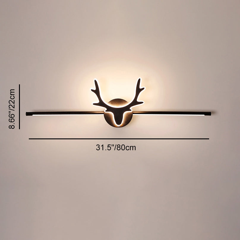 Contemporary Scandinavian Deer Design Iron Acrylic LED Vanity Wall Sconce Lamp for Bathroom Mirror-Orizon Depot
