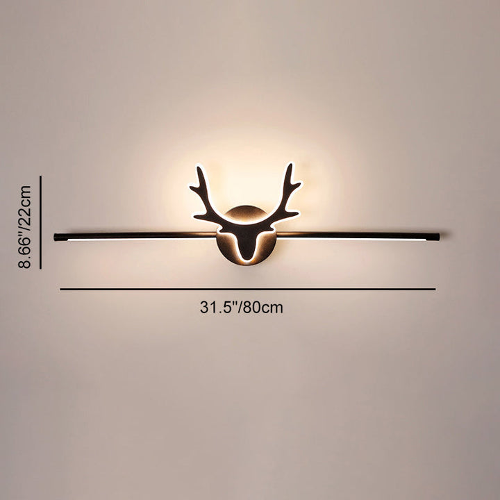Contemporary Scandinavian Deer Design Iron Acrylic LED Vanity Wall Sconce Lamp for Bathroom Mirror-Orizon Depot