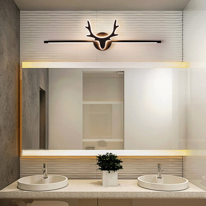 Contemporary Scandinavian Deer Design Iron Acrylic LED Vanity Wall Sconce Lamp for Bathroom Mirror-Orizon Depot