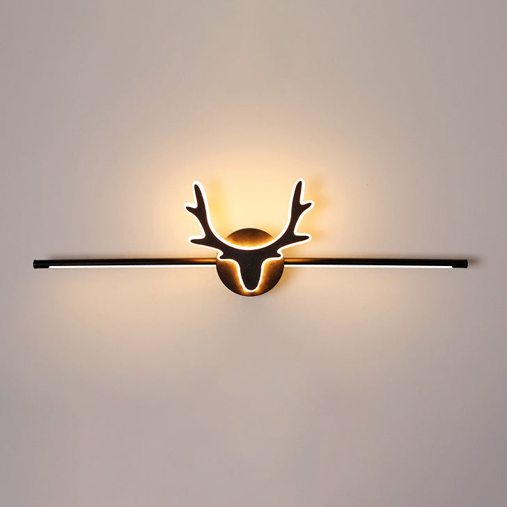 Contemporary Scandinavian Deer Design Iron Acrylic LED Vanity Wall Sconce Lamp for Bathroom Mirror-Orizon Depot