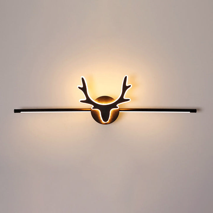 Contemporary Scandinavian Deer Design Iron Acrylic LED Vanity Wall Sconce Lamp for Bathroom Mirror-Orizon Depot