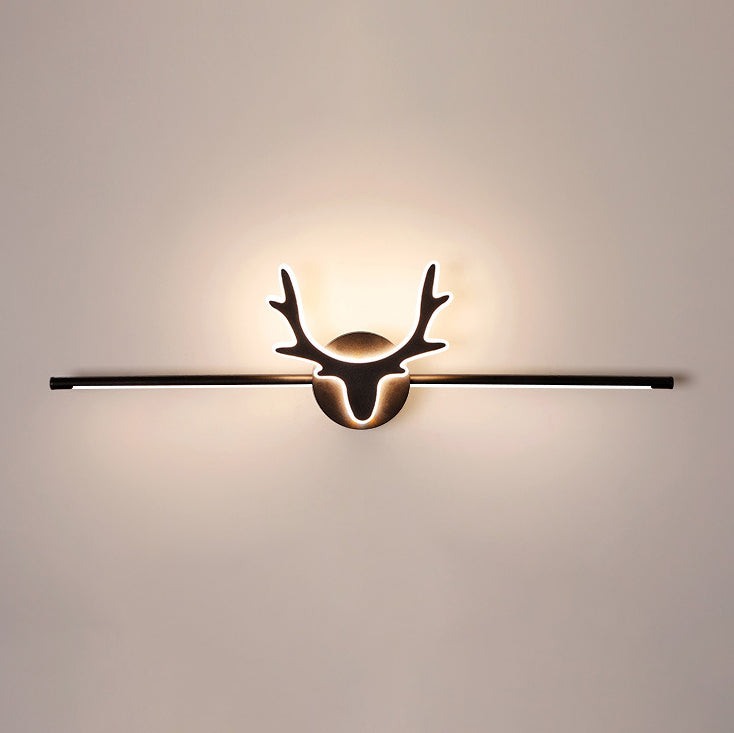 Contemporary Scandinavian Deer Design Iron Acrylic LED Vanity Wall Sconce Lamp for Bathroom Mirror-Orizon Depot