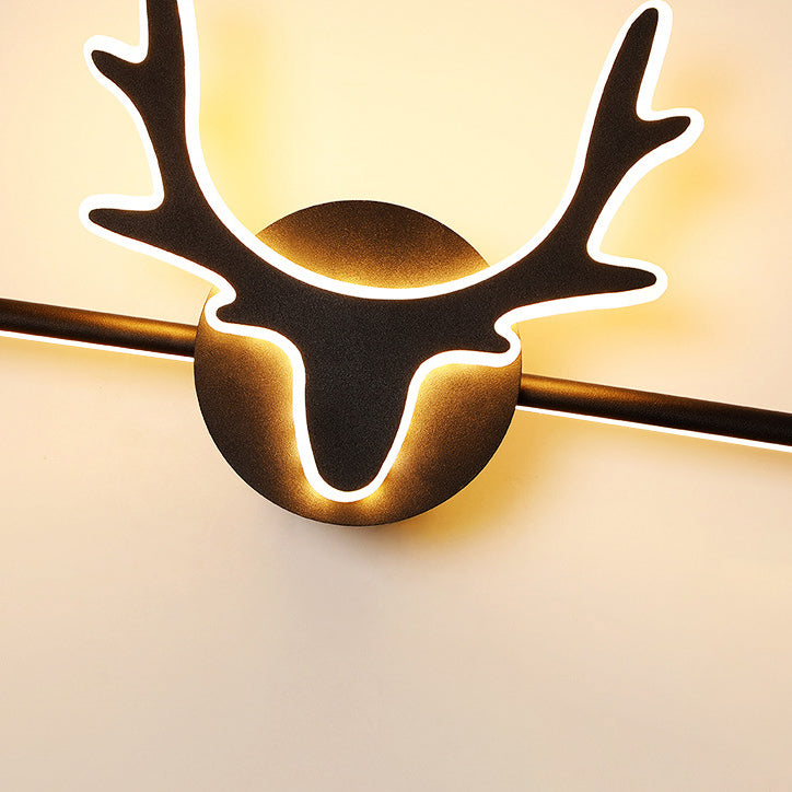 Contemporary Scandinavian Deer Design Iron Acrylic LED Vanity Wall Sconce Lamp for Bathroom Mirror-Orizon Depot