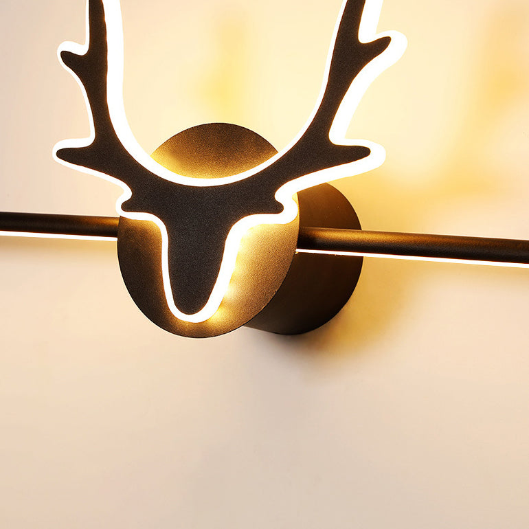 Contemporary Scandinavian Deer Design Iron Acrylic LED Vanity Wall Sconce Lamp for Bathroom Mirror-Orizon Depot